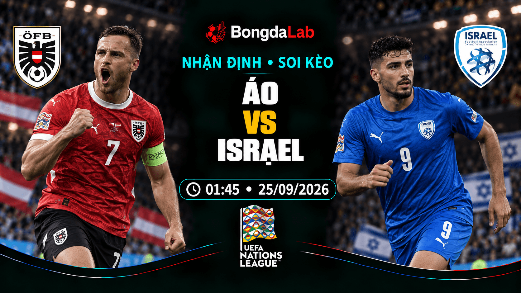 Nhận định, soi kèo UEFA Nations League: Austria vs Israel, 01:45 ngày 25/09/2026