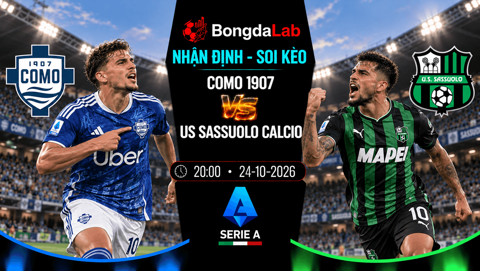 Nhận định Como 1907 vs US Sassuolo Calcio 20:00 ngày 24/10 Serie A vòng 8