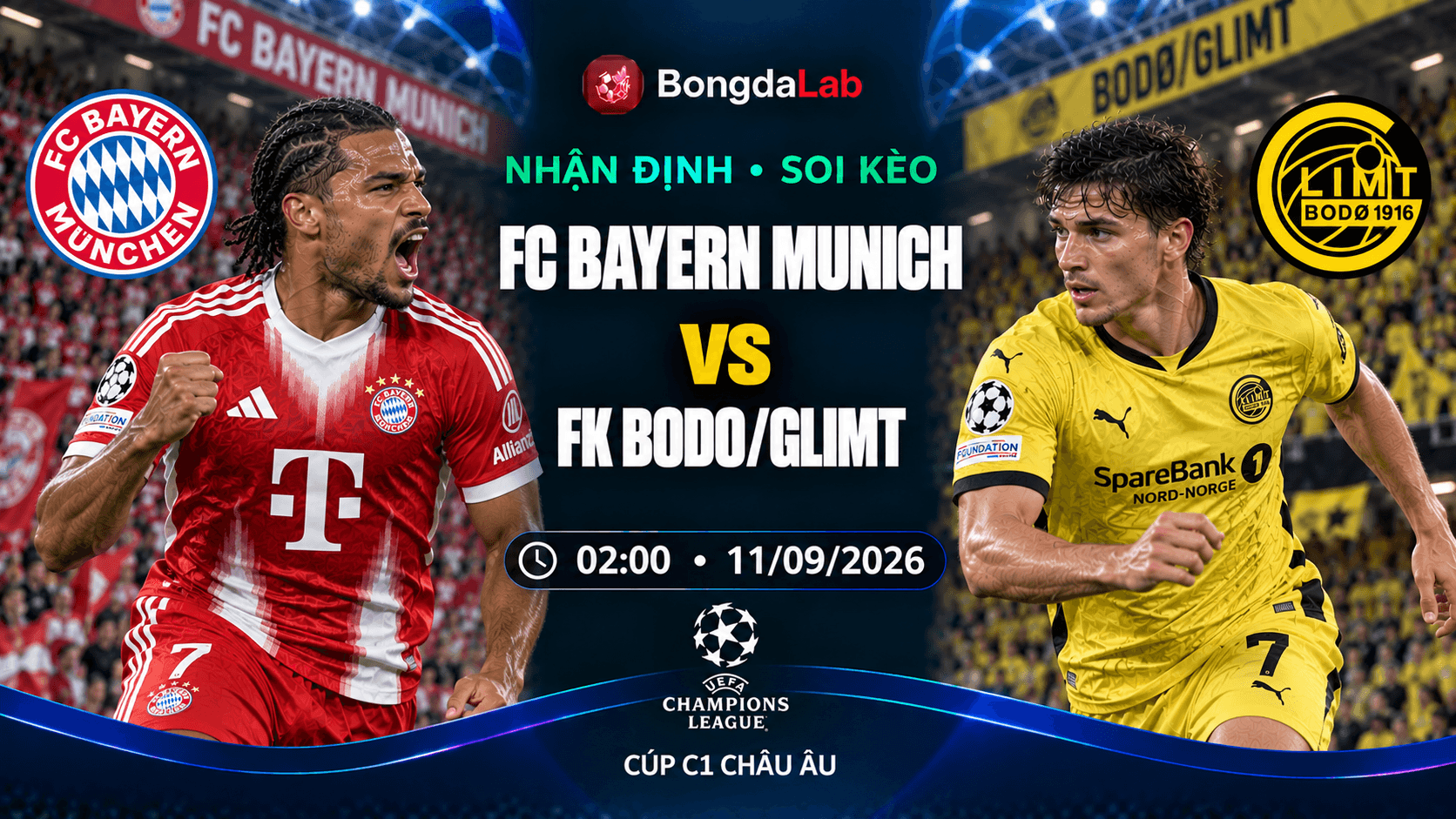 Nhận định soi kèo Bayern Munchen vs Bodo/Glimt 02h00 ngày 11/09/2026