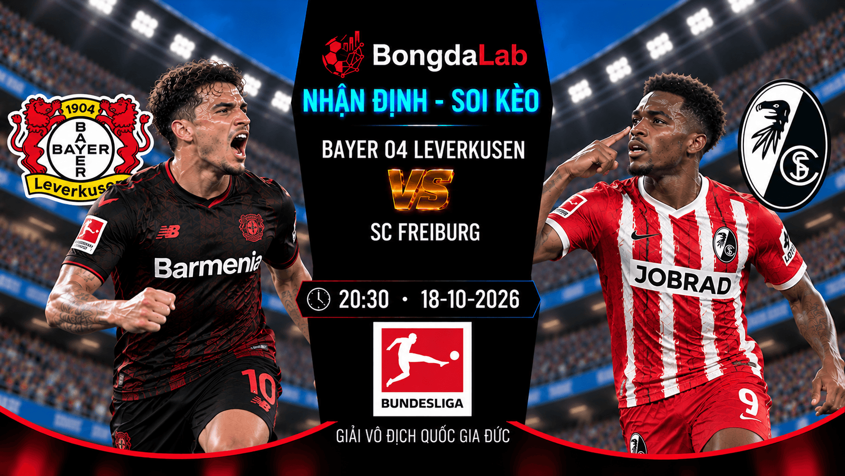 Nhận định soi kèo Bayer Leverkusen vs SC Freiburg vòng 6 Bundesliga ngày 18/10/2026