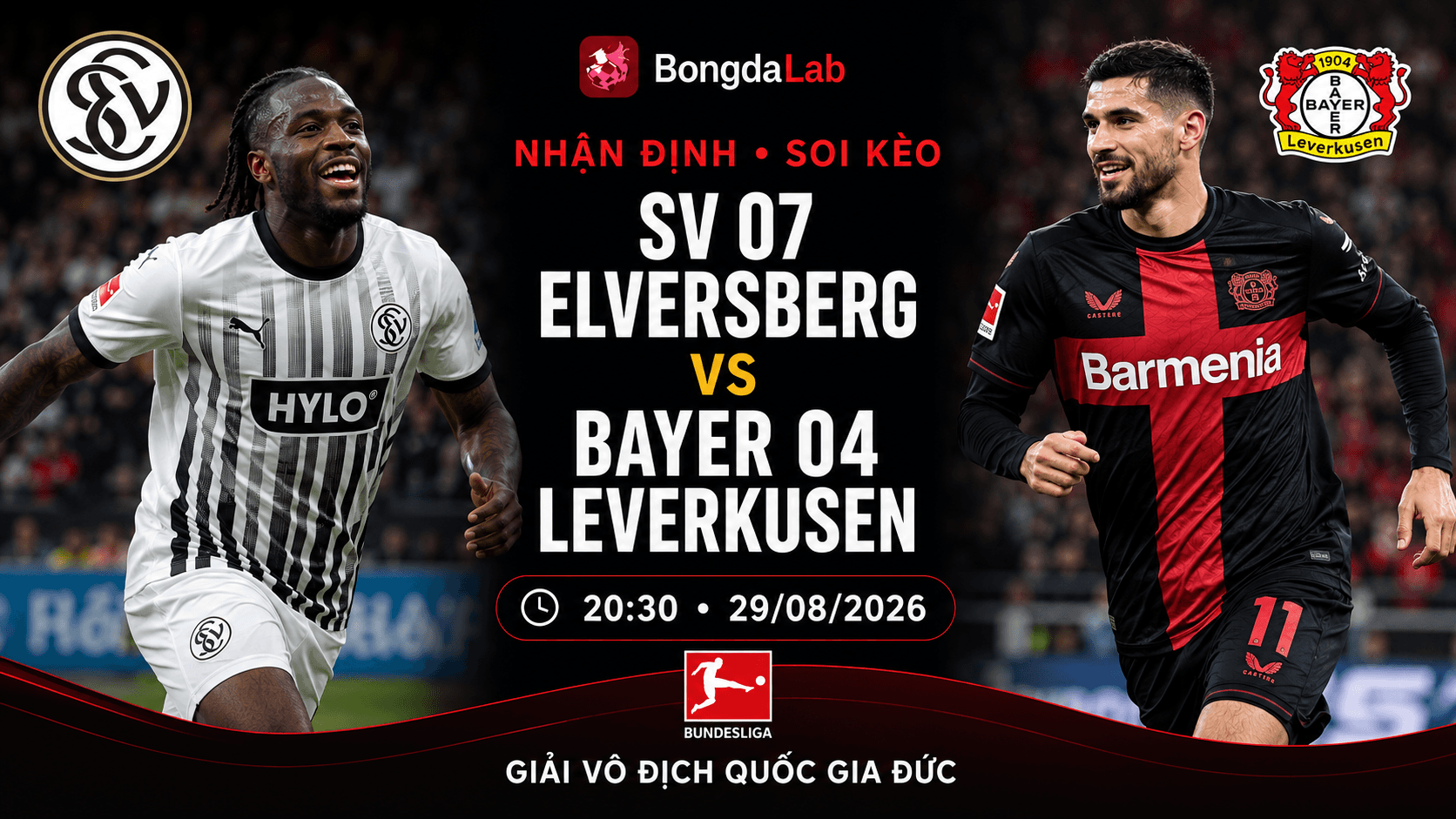 Nhận định, soi kèo SV Elversberg vs Bayer Leverkusen 20h30 ngày 29/08/2026