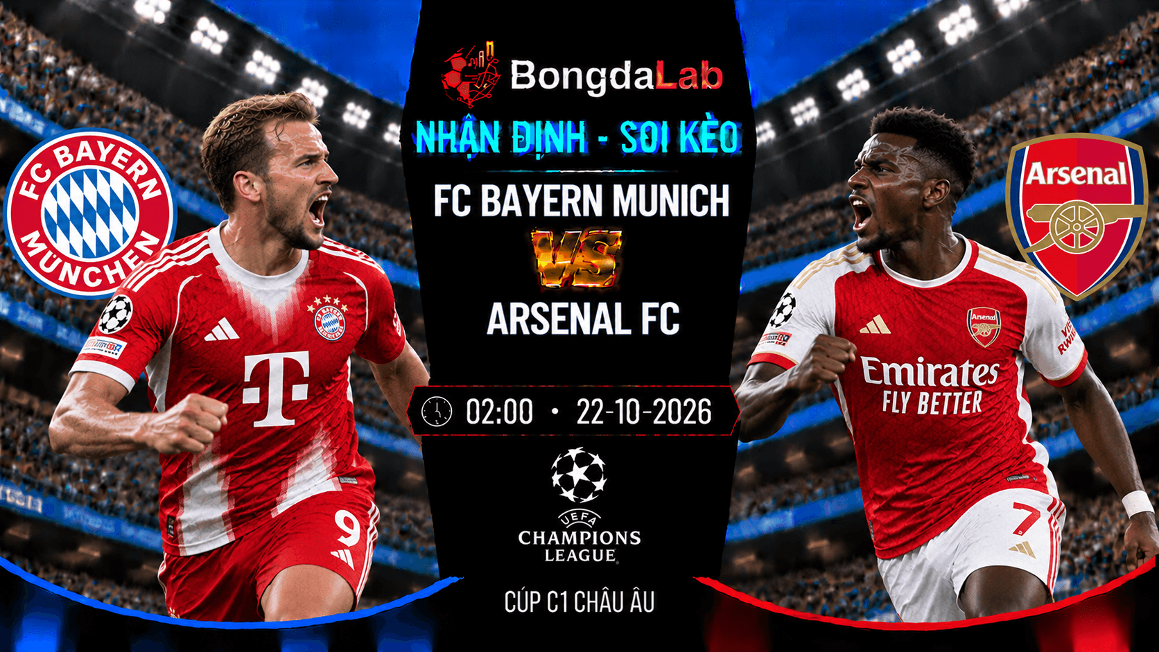 Nhận định soi kèo FC Bayern Munich vs Arsenal FC vòng 3 Cúp C1 Châu Âu