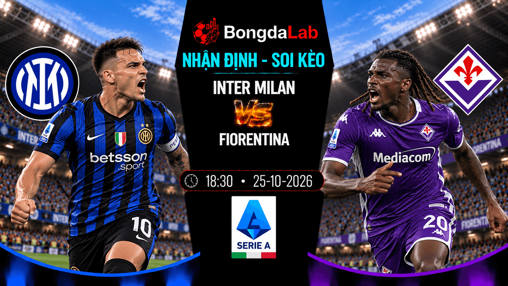 Nhận định soi kèo Inter Milan vs Fiorentina 18:30 ngày 25/10/2026