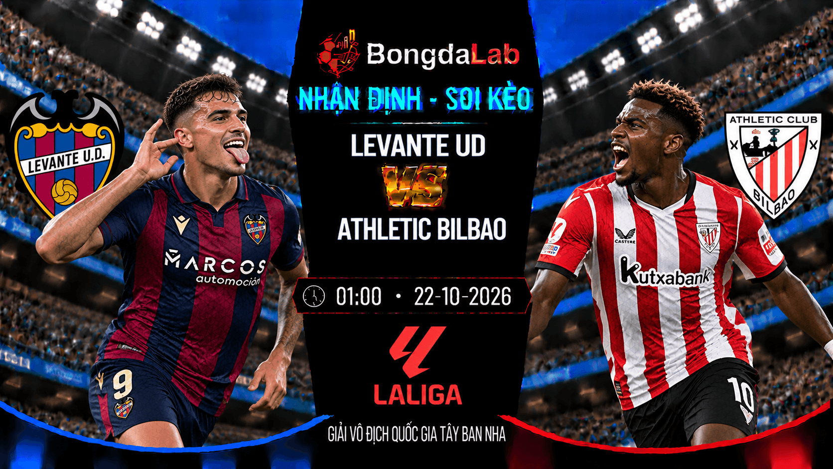 Nhận định soi kèo Levante UD vs Athletic Bilbao vòng 6 La Liga