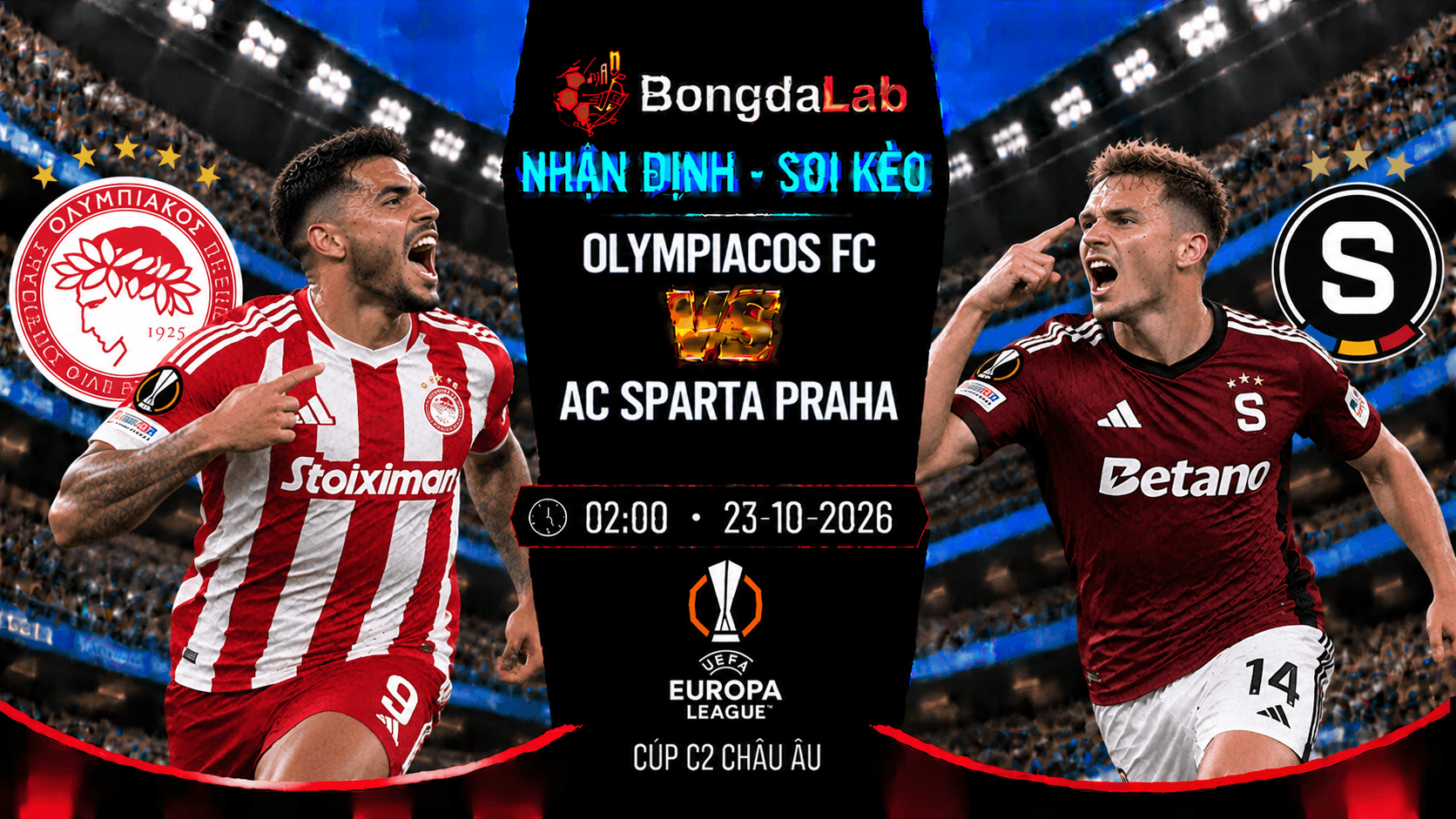 Nhận định soi kèo Olympiacos FC vs AC Sparta Praha vòng 3 Cúp C2 Châu Âu
