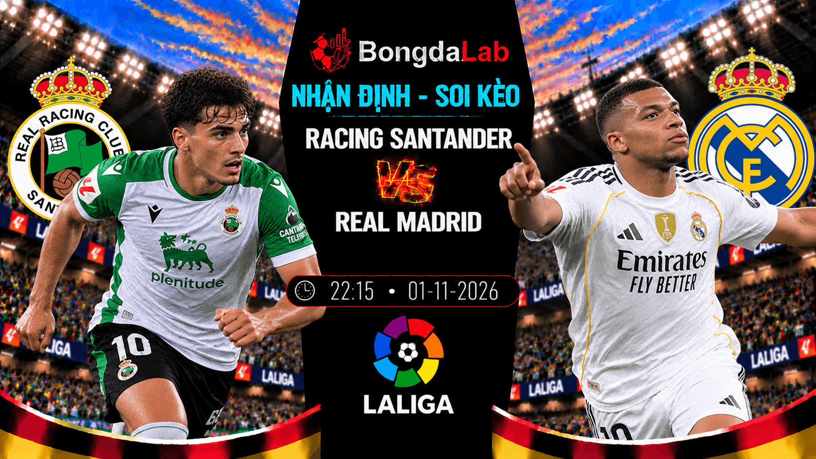 Nhận định soi kèo Racing Santander vs Real Madrid 01/11/2026
