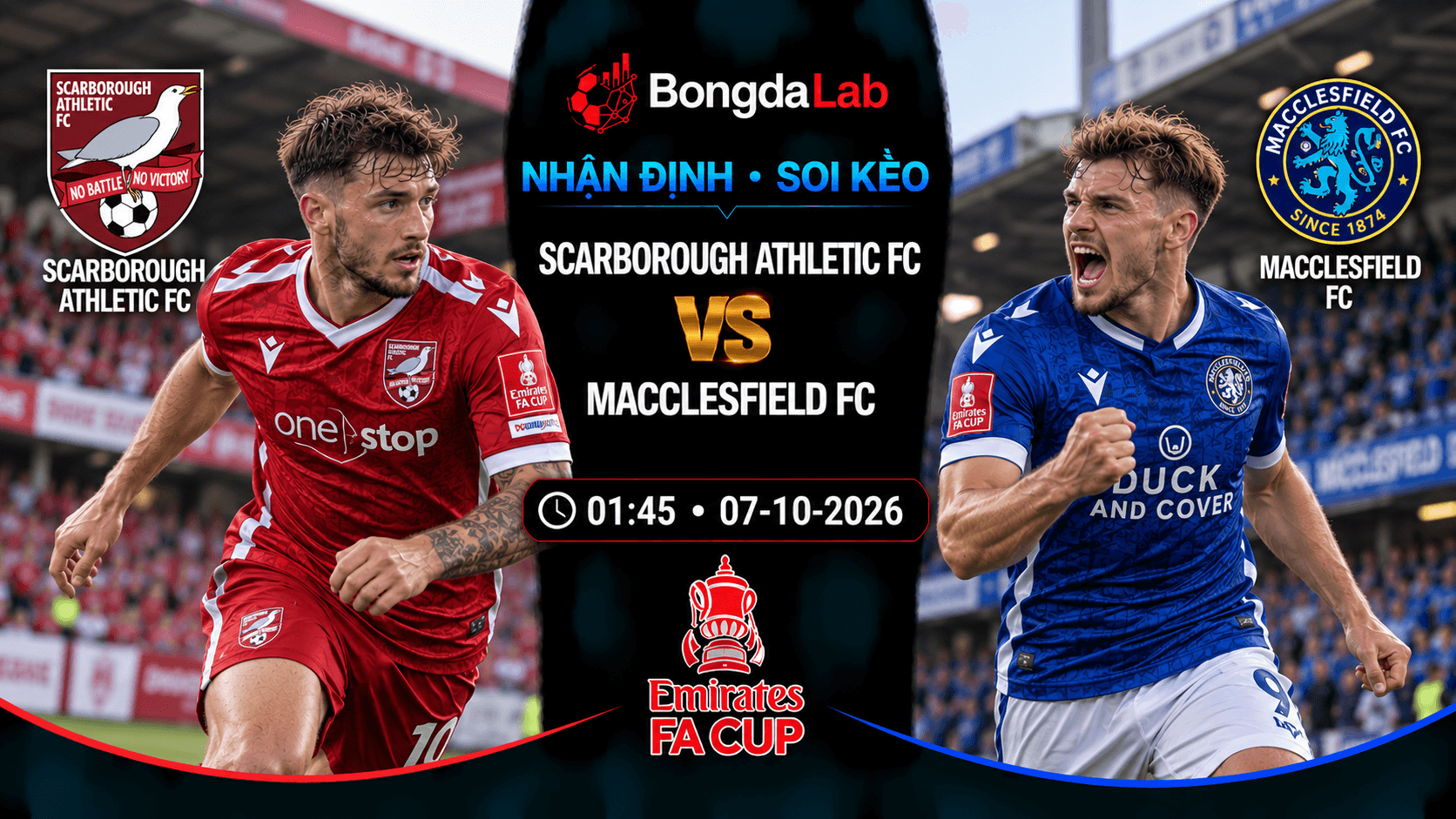 Nhận định soi kèo Scarborough Athletic FC vs Macclesfield FC 01:45 ngày 07/10/2026