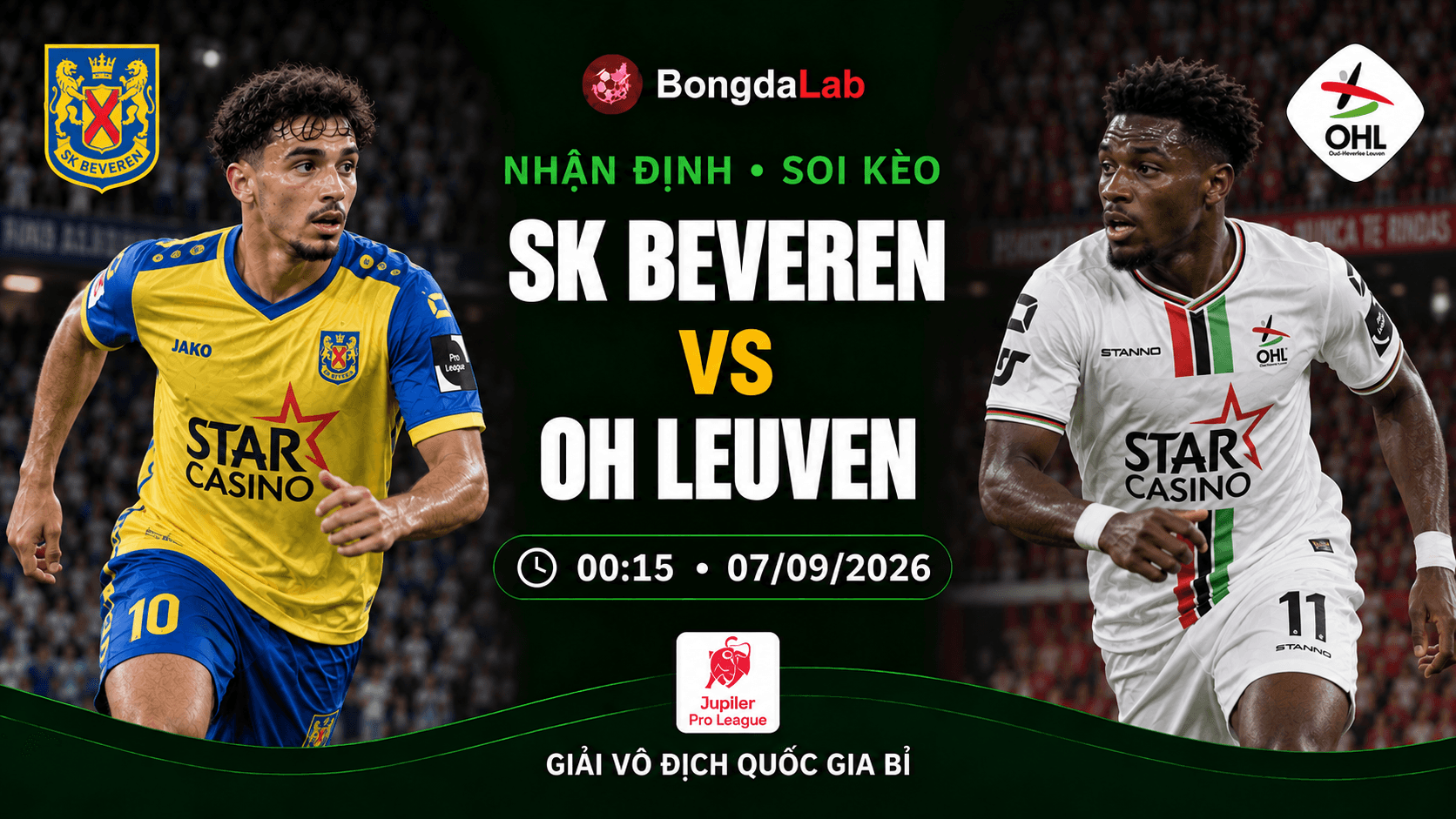 Nhận định soi kèo SK Beveren vs OH Leuven vòng 5 VĐQG Bỉ 2026/27