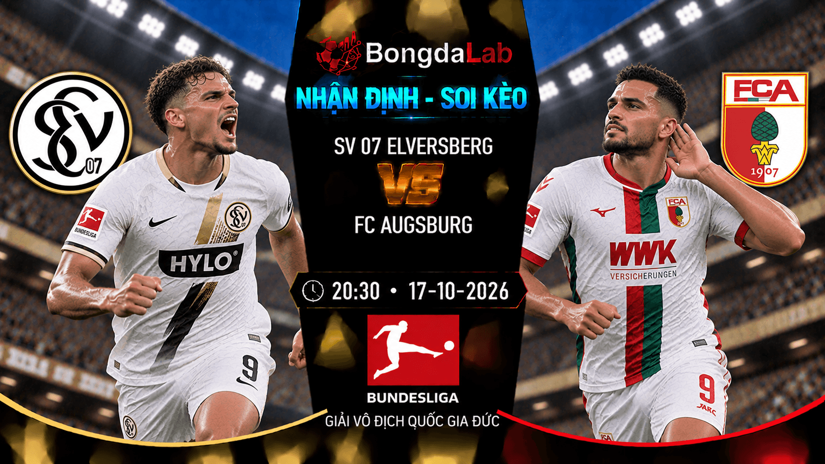 Nhận định soi kèo SV Elversberg vs Augsburg 20:30 ngày 17/10/2026