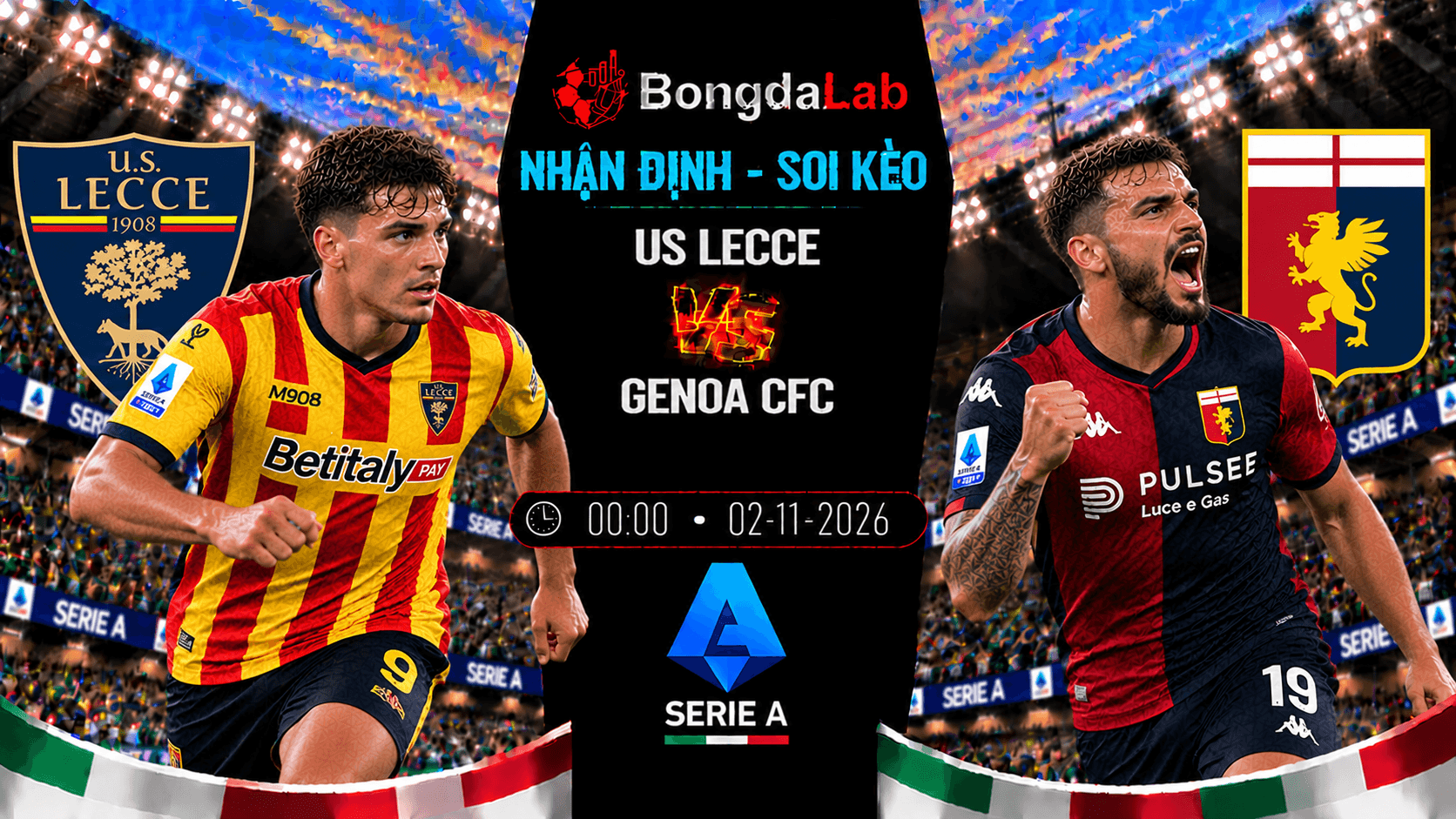 Nhận định soi kèo US Lecce vs Genoa CFC 02/11/2026