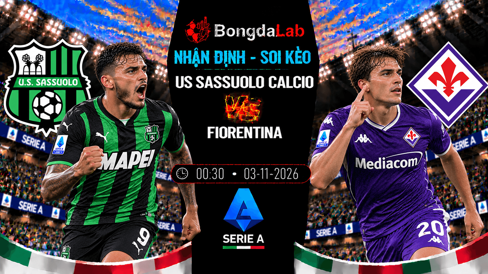Nhận định soi kèo US Sassuolo Calcio vs Fiorentina 03/11/2026