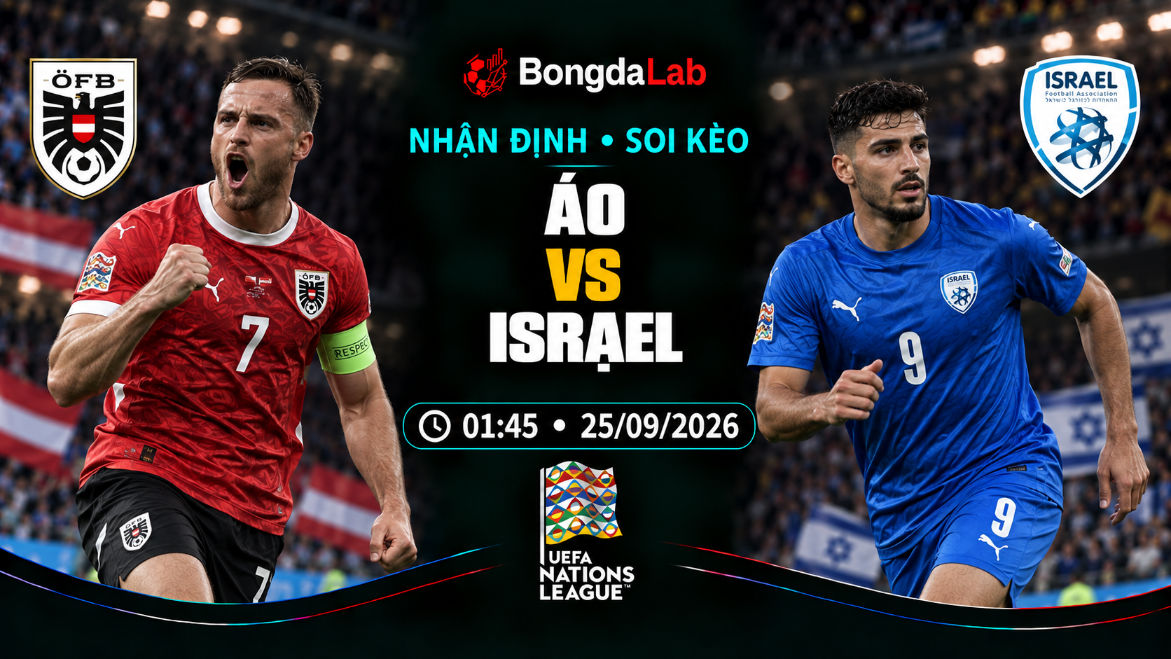 Nhận định, soi kèo UEFA Nations League: Austria vs Israel, 01:45 ngày 25/09/2026
