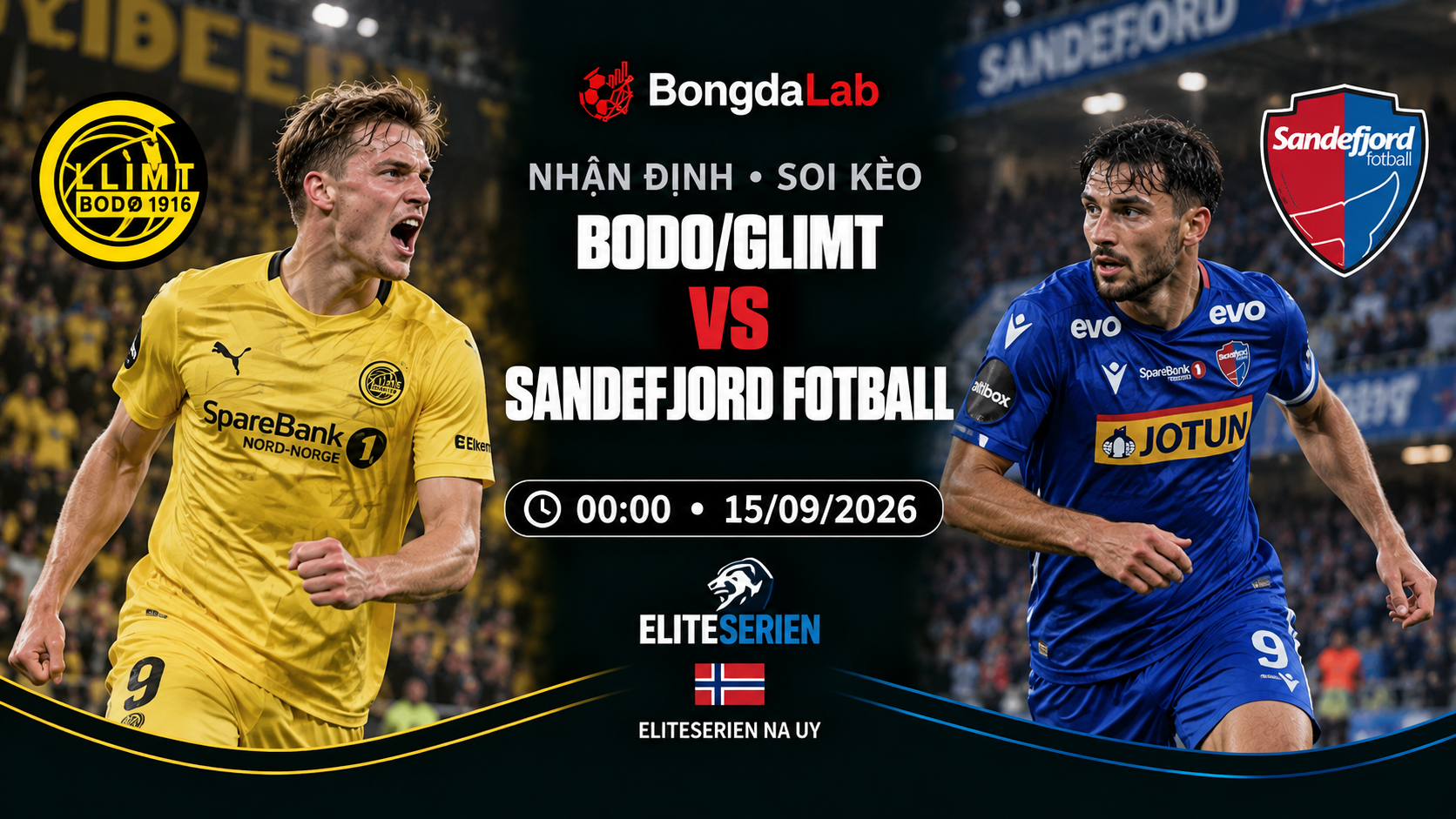 Nhận định, soi kèo Eliteserien: Bodo/Glimt vs Sandefjord, 00:00 ngày 15/09/2026