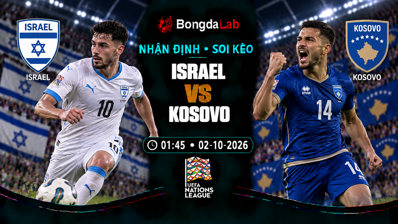Nhận định, soi kèo UEFA Nations League: Israel vs Kosovo, 01:45 ngày 02/10/2026