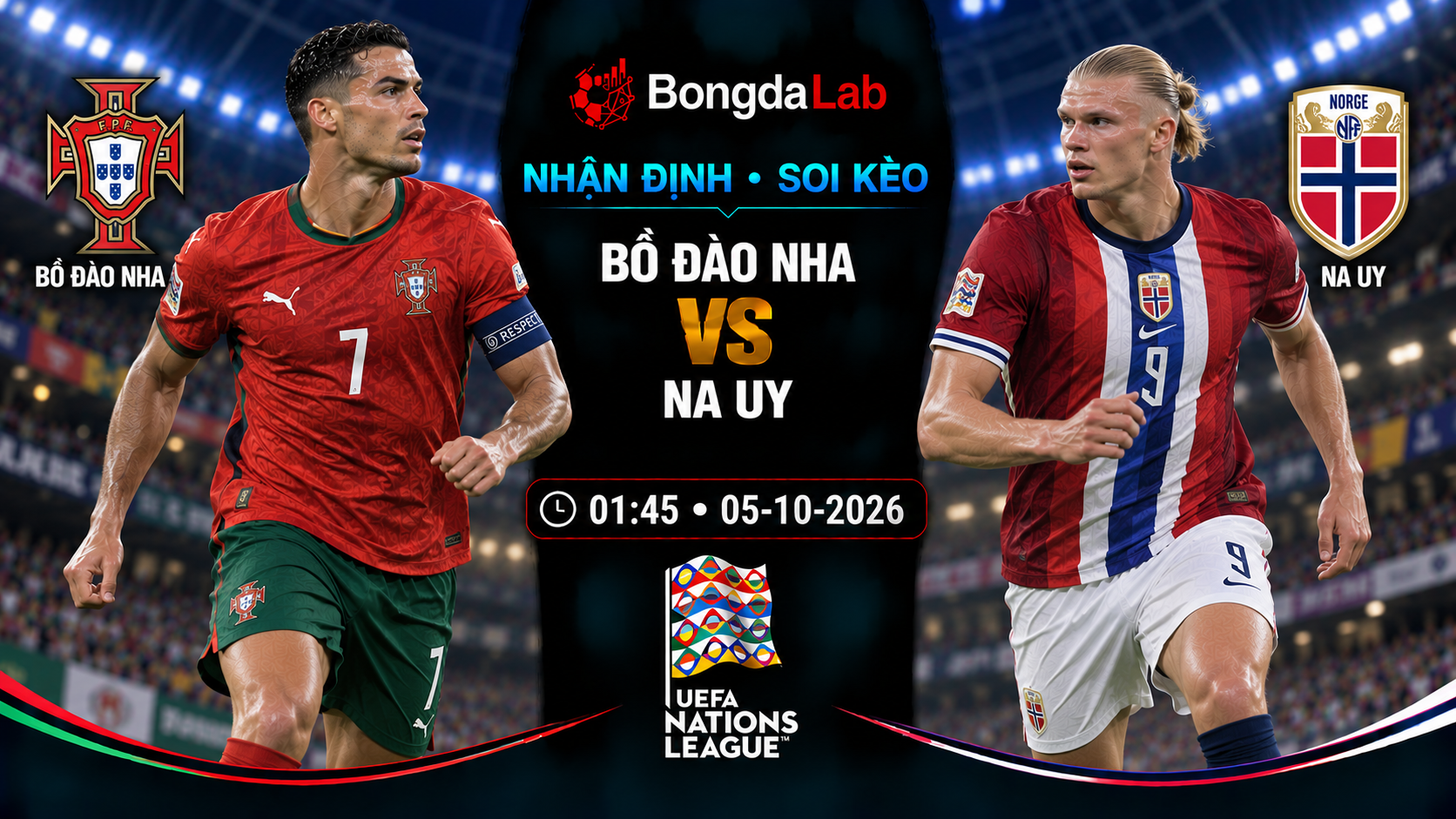 Nhận định, soi kèo Portugal vs Norway, 01:45 ngày 05/10/2026