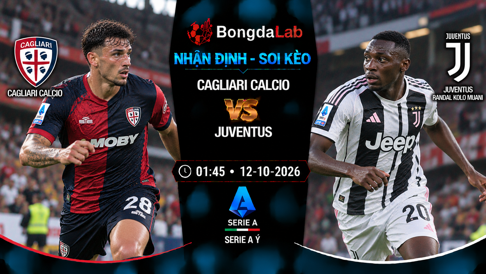 Nhận định soi kèo Cagliari vs Juventus 01:45 ngày 12/10/2026