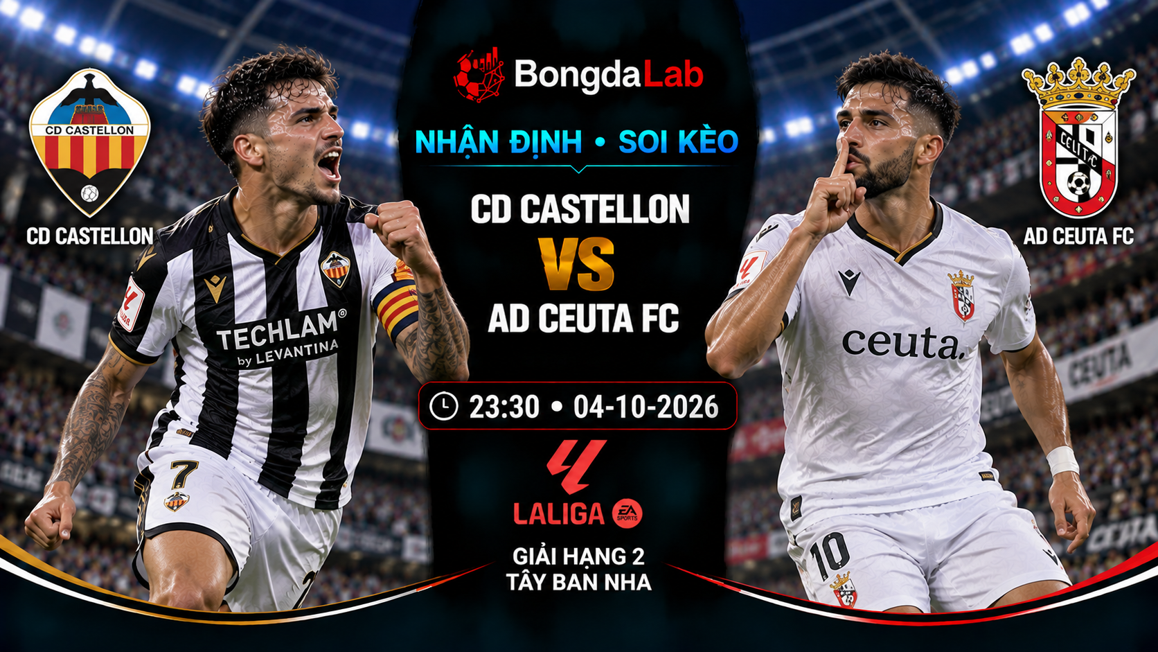 Nhận định, soi kèo Castellón vs AD Ceuta FC, 23:30 ngày 04/10/2026