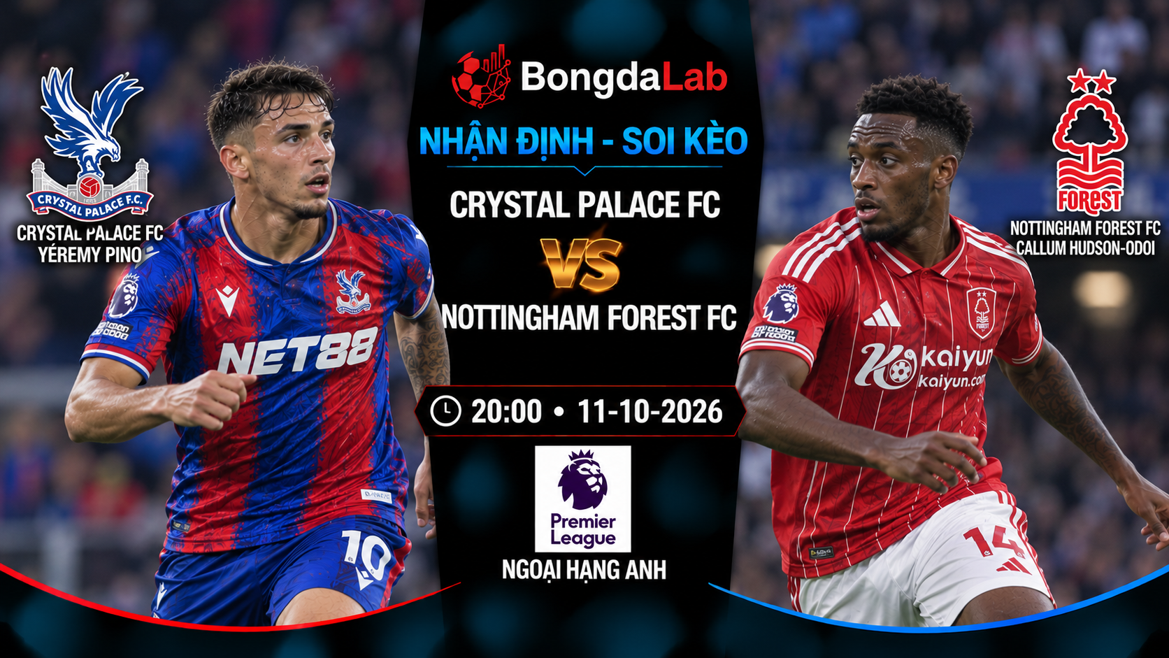 Nhận định soi kèo Crystal Palace vs Nottingham Forest 20:00 ngày 11/10/2026