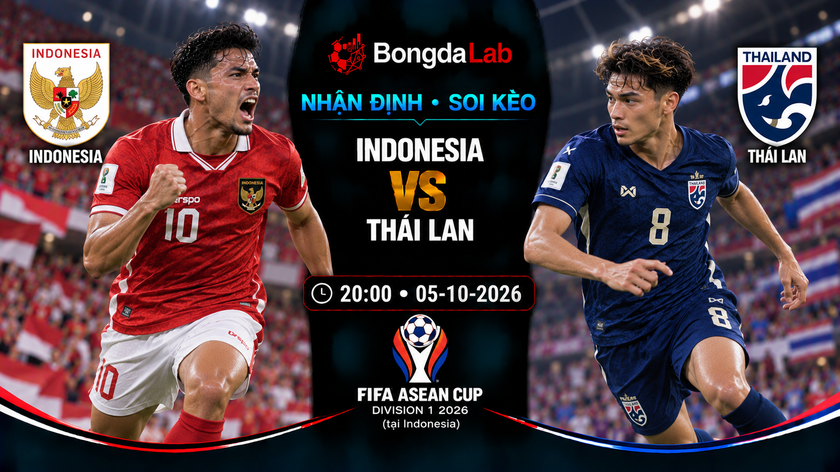 Nhận định, soi kèo Indonesia vs Thailand, 20:00 ngày 05/10/2026