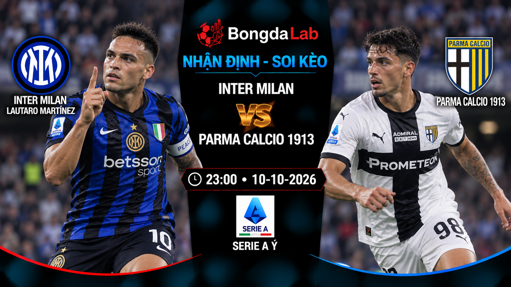 Nhận định soi kèo Inter Milan vs Parma 23:00 ngày 10/10/2026