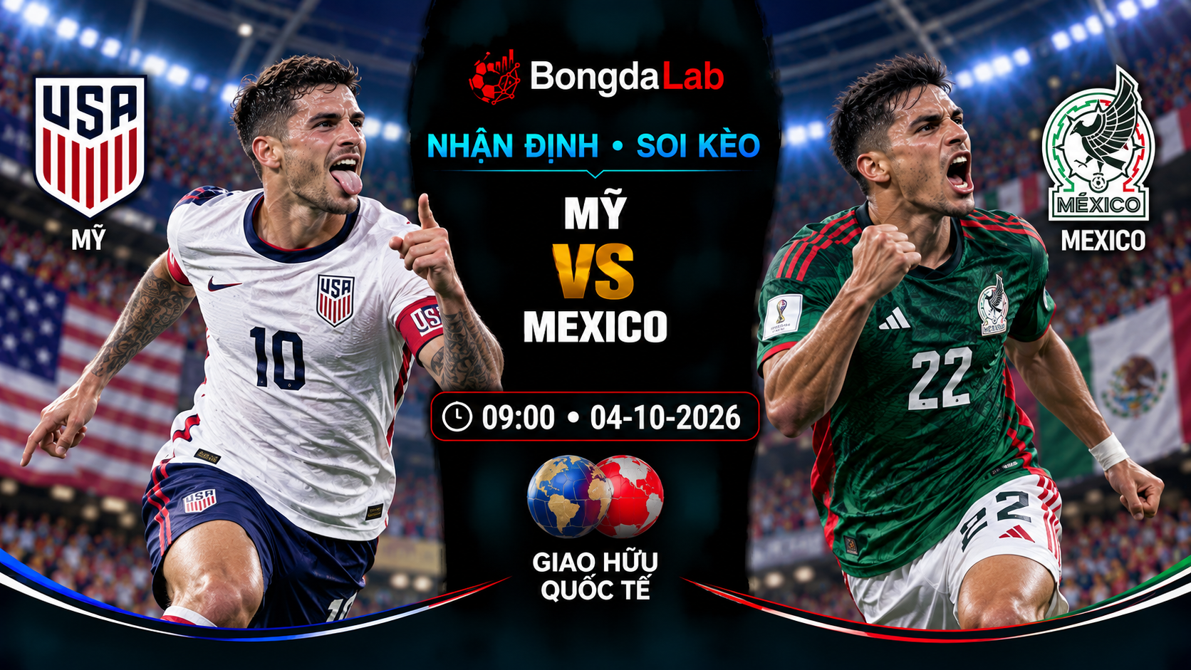 Nhận định, soi kèo USA vs Mexico, 09:00 ngày 04/10/2026