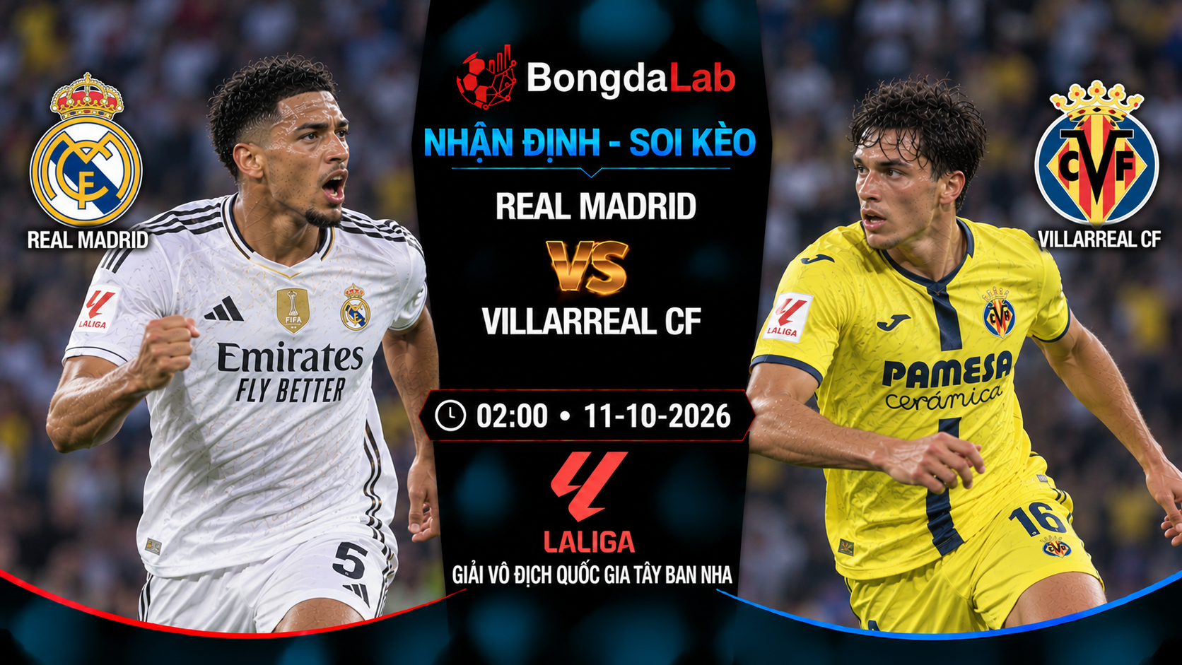 Nhận định soi kèo Real Madrid vs Villarreal 02:00 ngày 11/10/2026