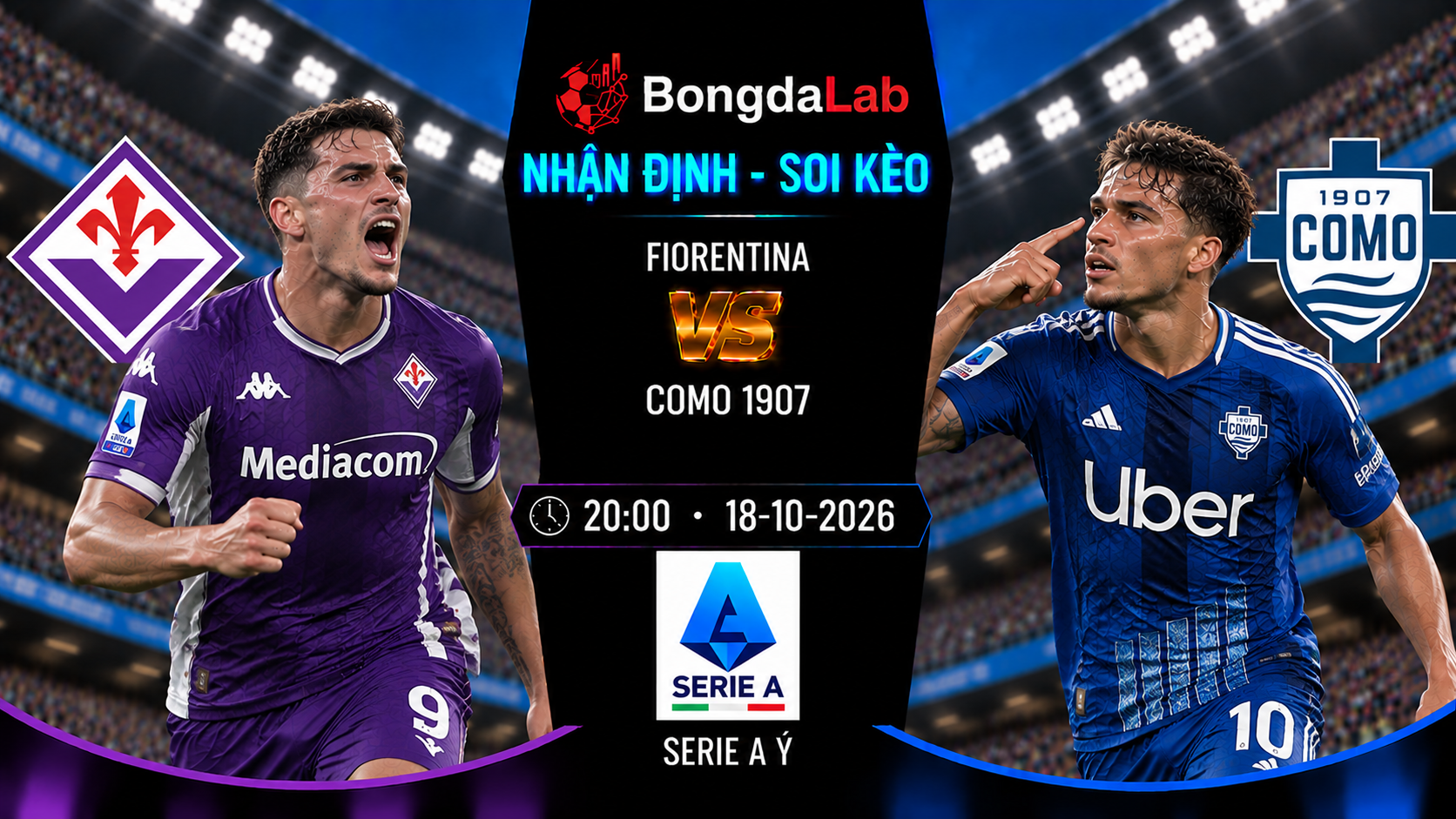 Nhận định, soi kèo Serie A: Fiorentina vs Como , 20h00 ngày 18/10/2026