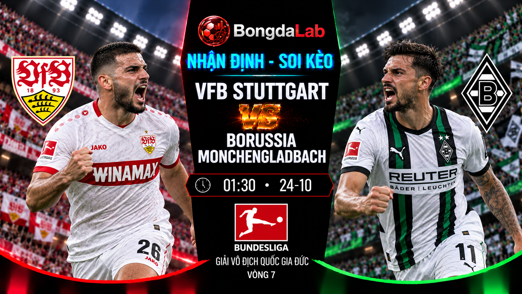 Nhận định, soi kèo VfB Stuttgart vs Monchengladbach, 01:30 ngày 24/10/2026 : Chủ nhà áp đảo