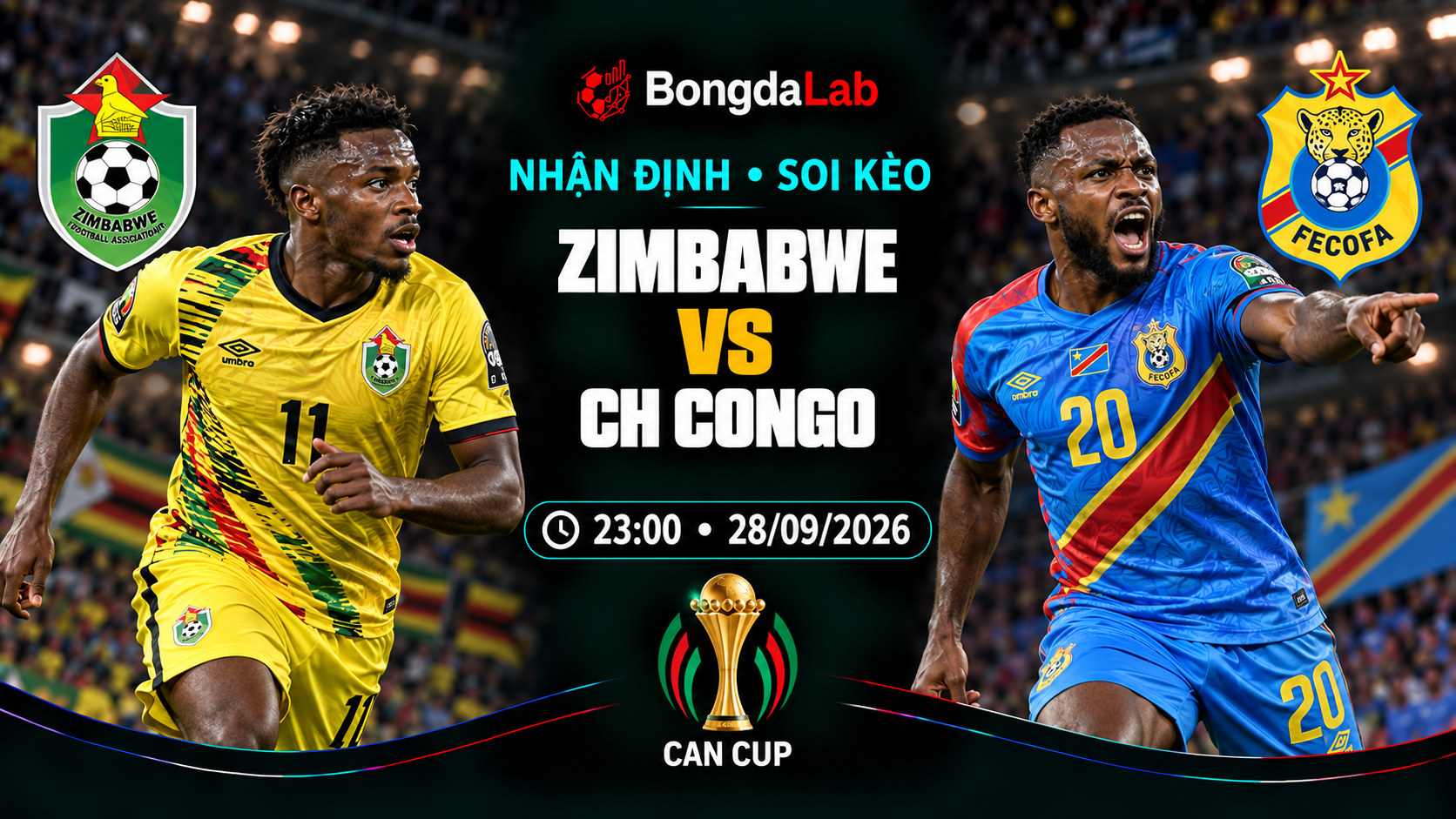 Nhận định, soi kèo Africa Cup of Nations - Qualification: Zimbabwe vs Congo DR, 23:00 ngày 28/09/2026